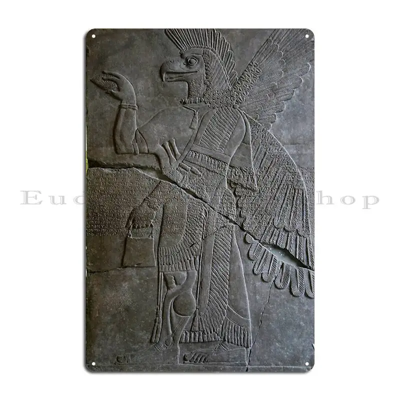 The Assyrian God Ashur Pergamon Museum Berlin Metal Sign Pub Mural Designs Plaques Home Create Tin Sign Poster