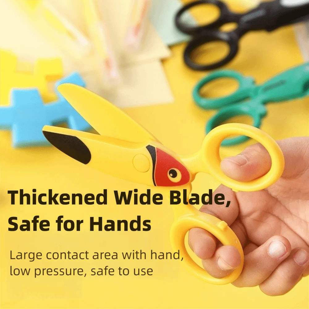 

Безопасный дизайн Ножницы безопасности для детей Пластиковый материал Ножницы с удобной ручкой Конструкция с защитой от защемления Тупый наконечник