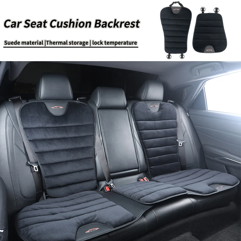 Car Velour Seat Cushion Winter Warm Backrest Seat Cover Accessories For MINI WORKS Cooper F55 F56 R60 R59 R58 R57 R56 R55 R53 R5