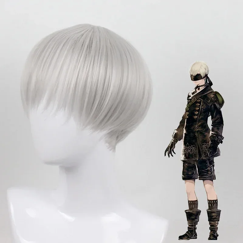 LQGame 9S Cosplay Cotsume YoRHa No. 9 Type S Uniform Jacket Pants Eyemask Gloves Wig for Halloween Comic Con