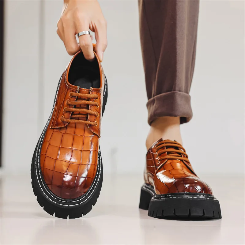 

Мужские модельные туфли из крокодиловой кожи, деловые брендовые мужские офисные туфли, кожаные свадебные туфли, вечерние мужские итальянские туфли из натуральной кожи