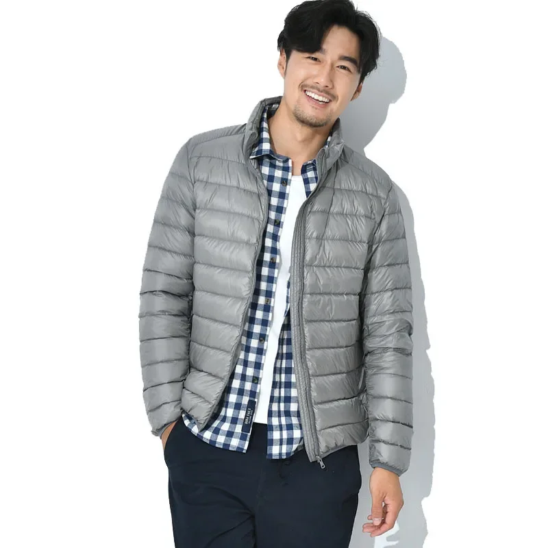 Chaqueta de plumón para hombre de marca MRMT 2024, chaqueta corta fina con capucha gruesa de plumón de pato blanco para hombre, abrigo para chaquetas para hombre