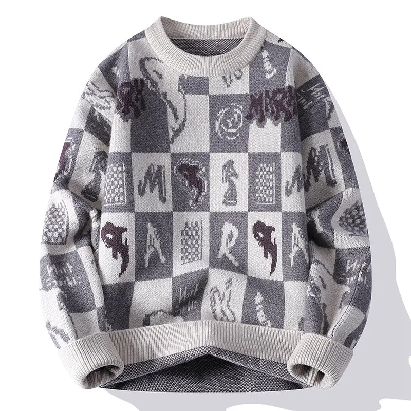 

Модный круглый мужской свитер Ne Long Sve Base irt, универсальный подростковый осенний новый поступление, простой вязаный топ Sli