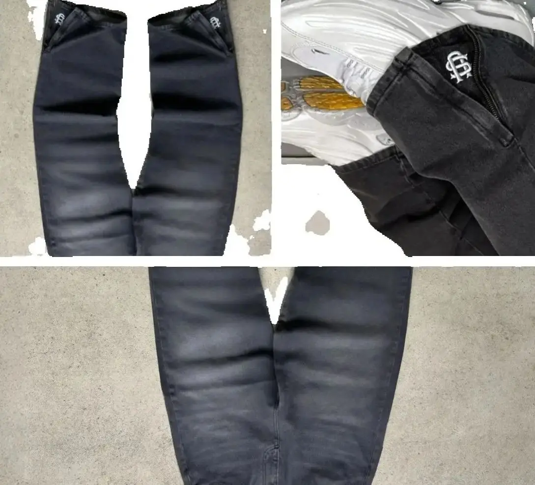 

Брюки 2025 года, одежда y2k, мужские джинсы Y2K, ретро, с низкой талией, широкие джинсы на молнии, модные свободные хорошие джинсы с вышивкой в стиле хип-хоп