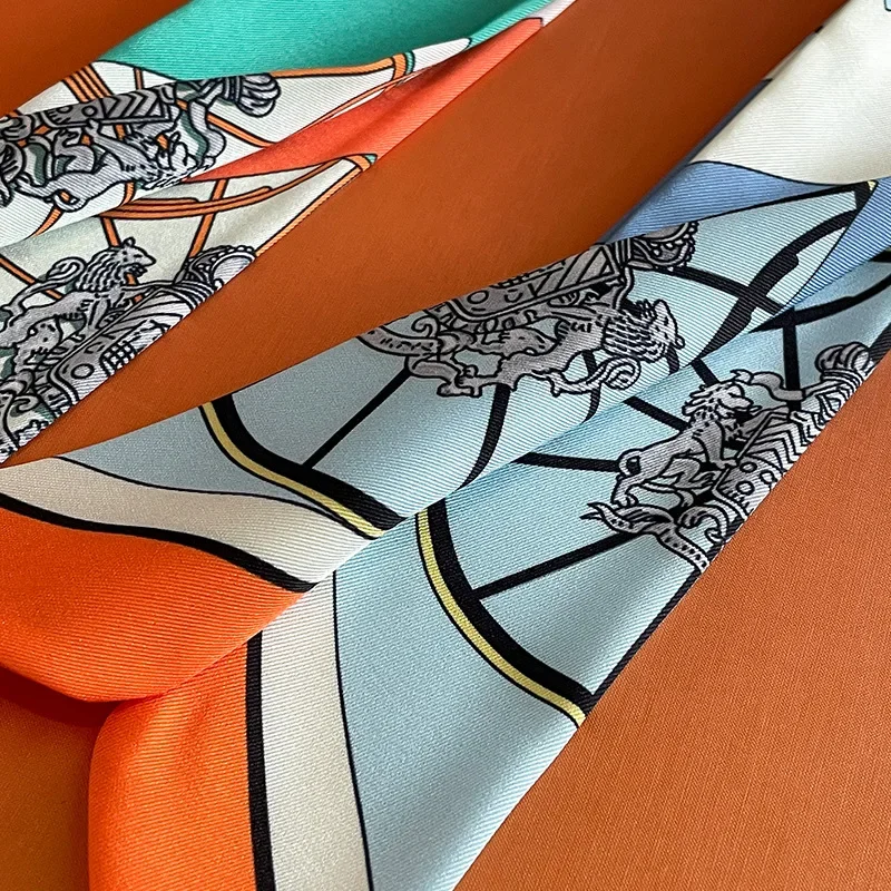Luxus Marke Gedruckt Tasche Strap Schal Frauen Kleine Silk Schal Stirnband Lange Tasche Zubehör Band – Detail 2