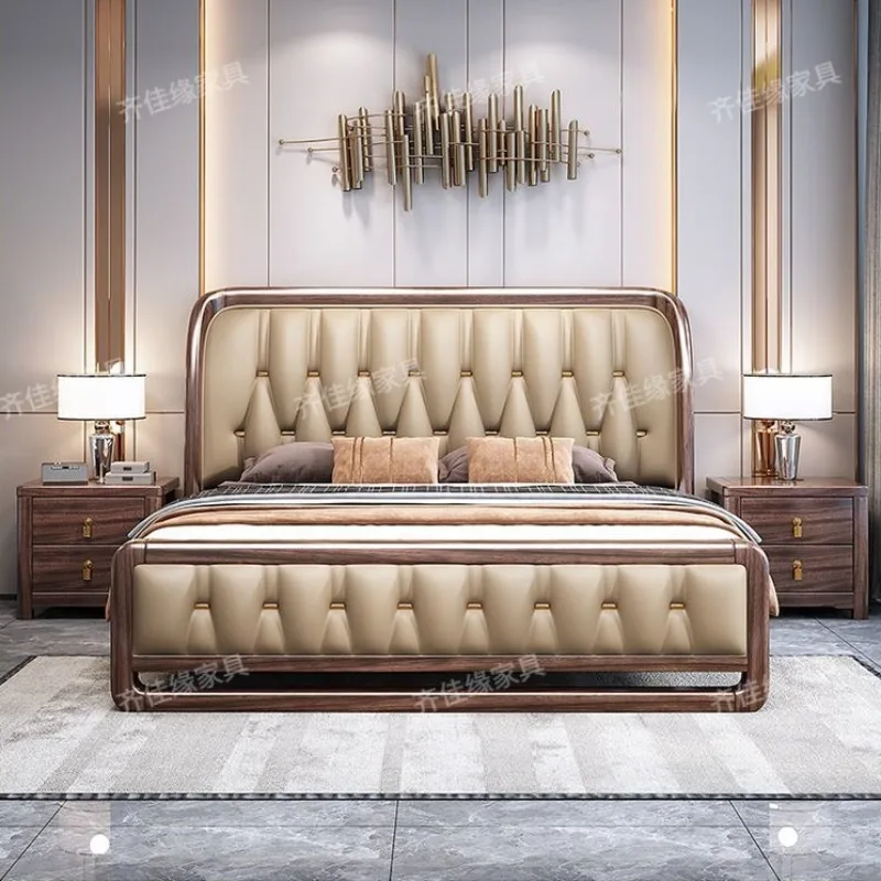 Fancys Luxurys Camas King Unique Frame Camas de quarto Moderns Cabeceira Camas De Casal De Luxo Acessórios para móveis para casa