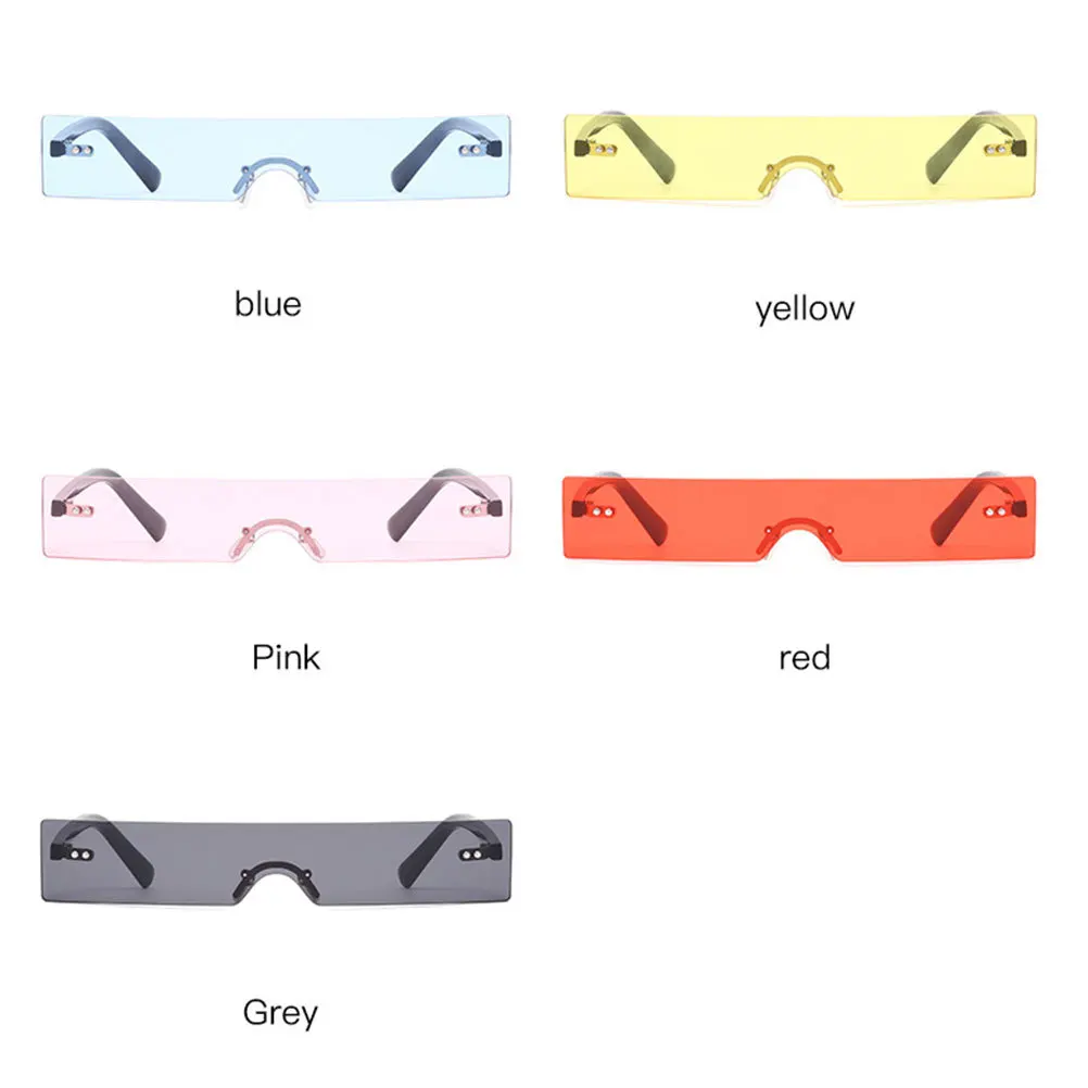 

1Pcs Vintage Half Frame Sunglasses Blue Durable Lightweight Uv Protection Classic Style for Men Women Sunglasses