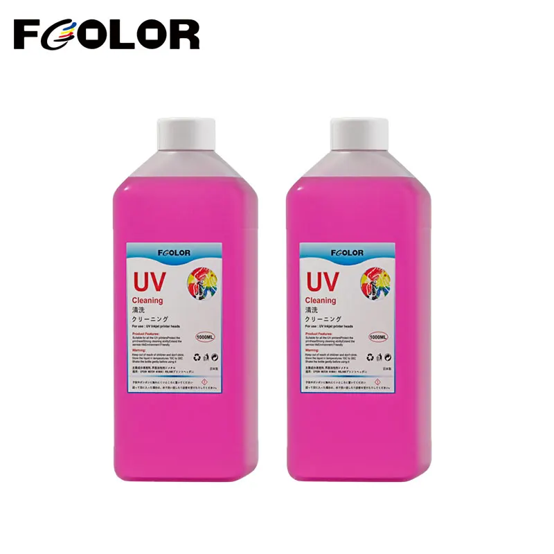 

Fcolor UV Ink Cleaning Solution 1000ml For UV DTF Printer Cleaning Fluid Epson R330 L800 1390 1400 UV Printhead Cleaning Liquid