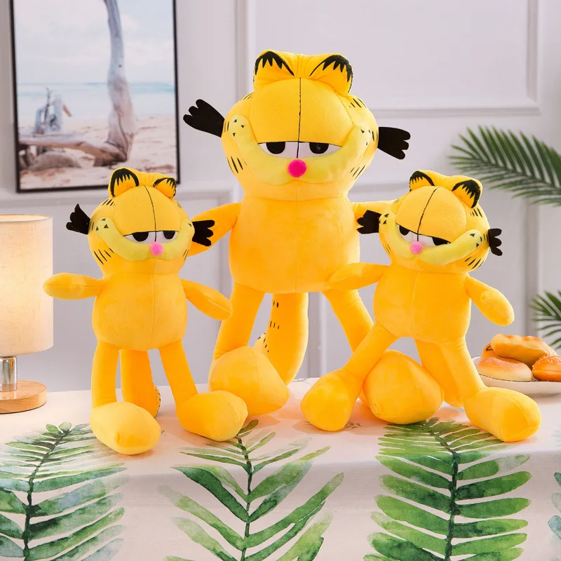 40Cm Kawaii Garfield Baby peluche bambola Pp cotone riempito cartone animato grande gatto Anime bambola letto cuscino cuscino lombare regalo di