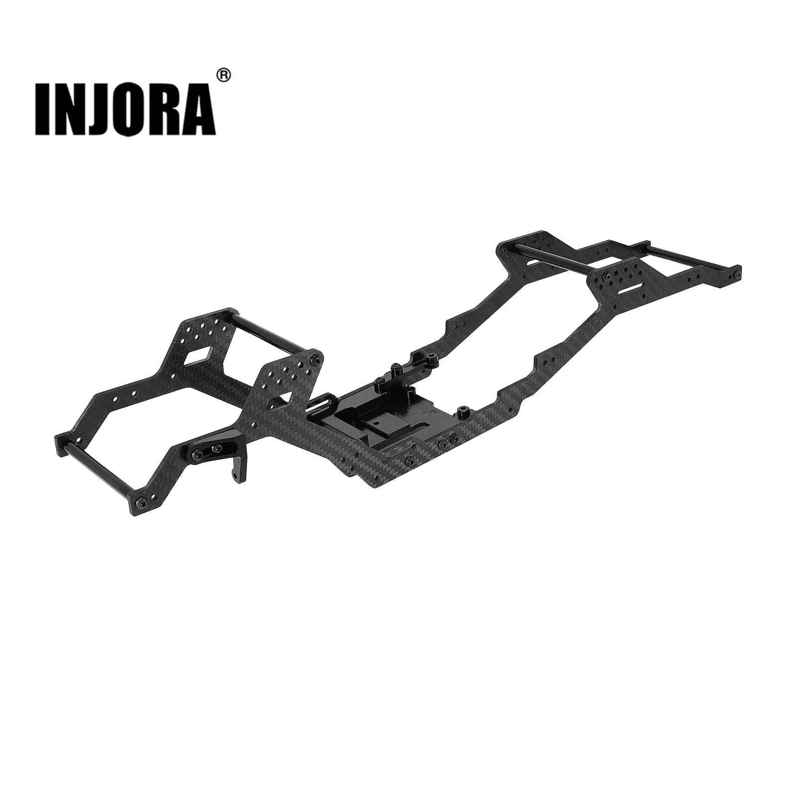 INJORA 313/324mm Wheelbase LCG Carbon Fiber Chassis Kit Frame Girder for 1/10 RC Crawler TRX4 Upgrade Parts