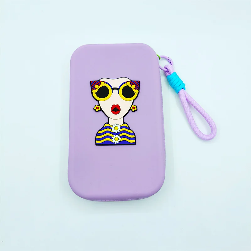 

Cute Sunglasses Storage Bag portable cosmetics silicone bag cute crossbody anti drop waterproof women's creative trend Gift B2