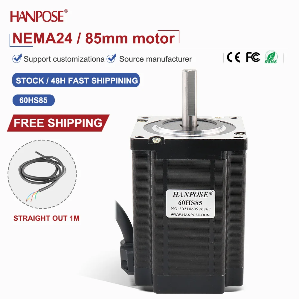 

NEMA24 60HS85 шаговый двигатель 2,8 Нм4.0А двухфазный четырехпроводной аксессуар для 3D-печати производитель двигателей прямые продажи