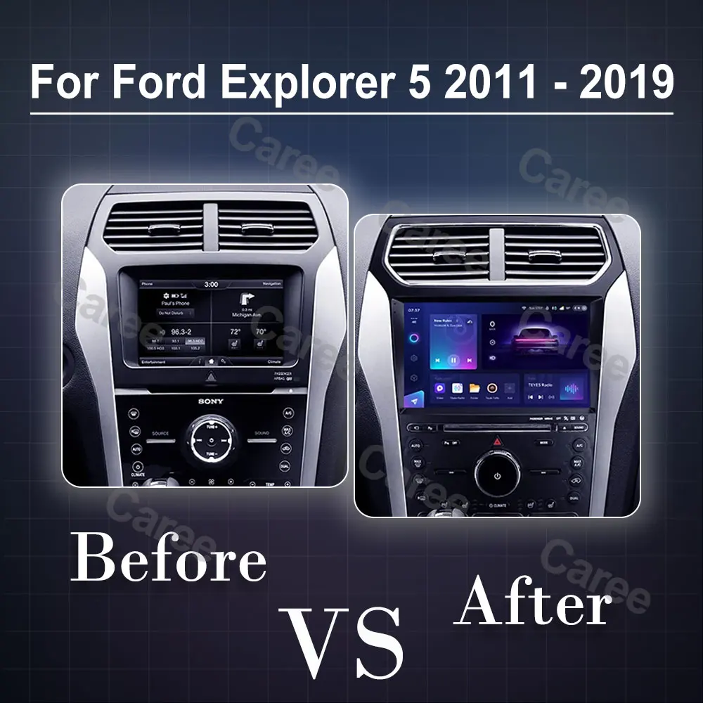 Carplay أندرويد 15 واي فاي 4G لفورد اكسبلورر 5 2011 - 2019 راديو السيارة الوسائط المتعددة مشغل فيديو الملاحة ستيريو نظام تحديد المواقع DVD No 2din