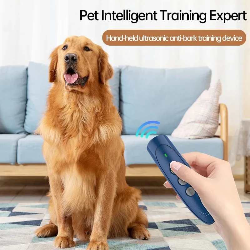 

Handheld Ultrasonic Anti Barking Dog Bark Training Device Silent Pet Behavior Control Deterrent Tool With LED Indicator