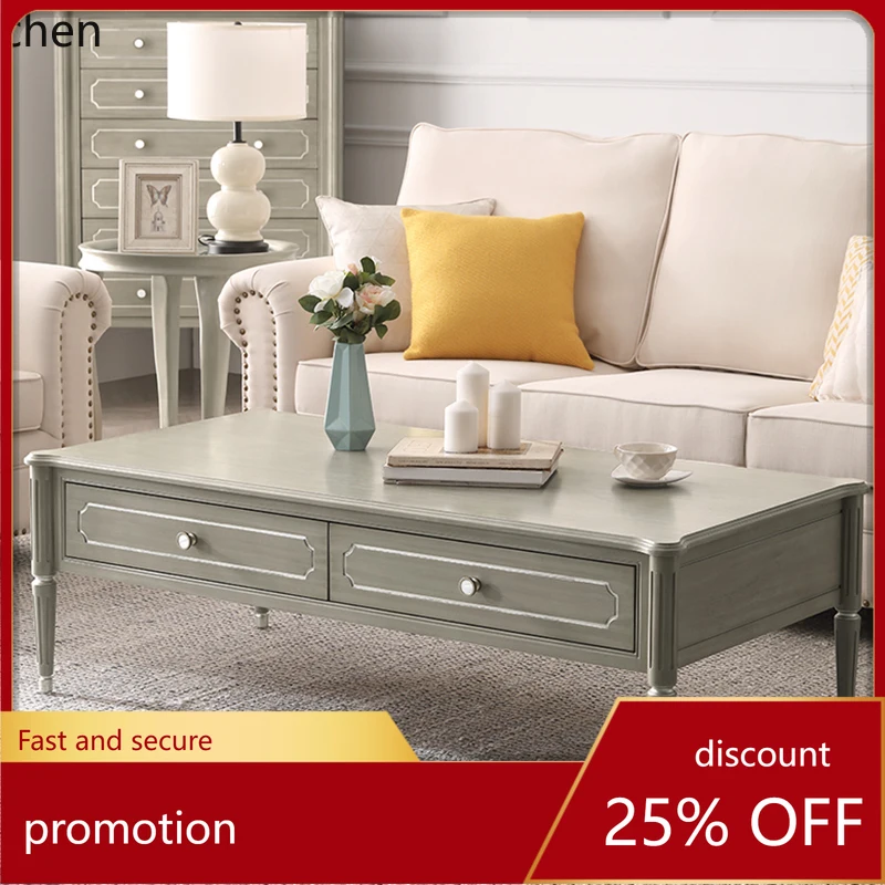 

HXL Solid Wood Coffee Table Living Room Sofa Side Table Square Coffee Table Set