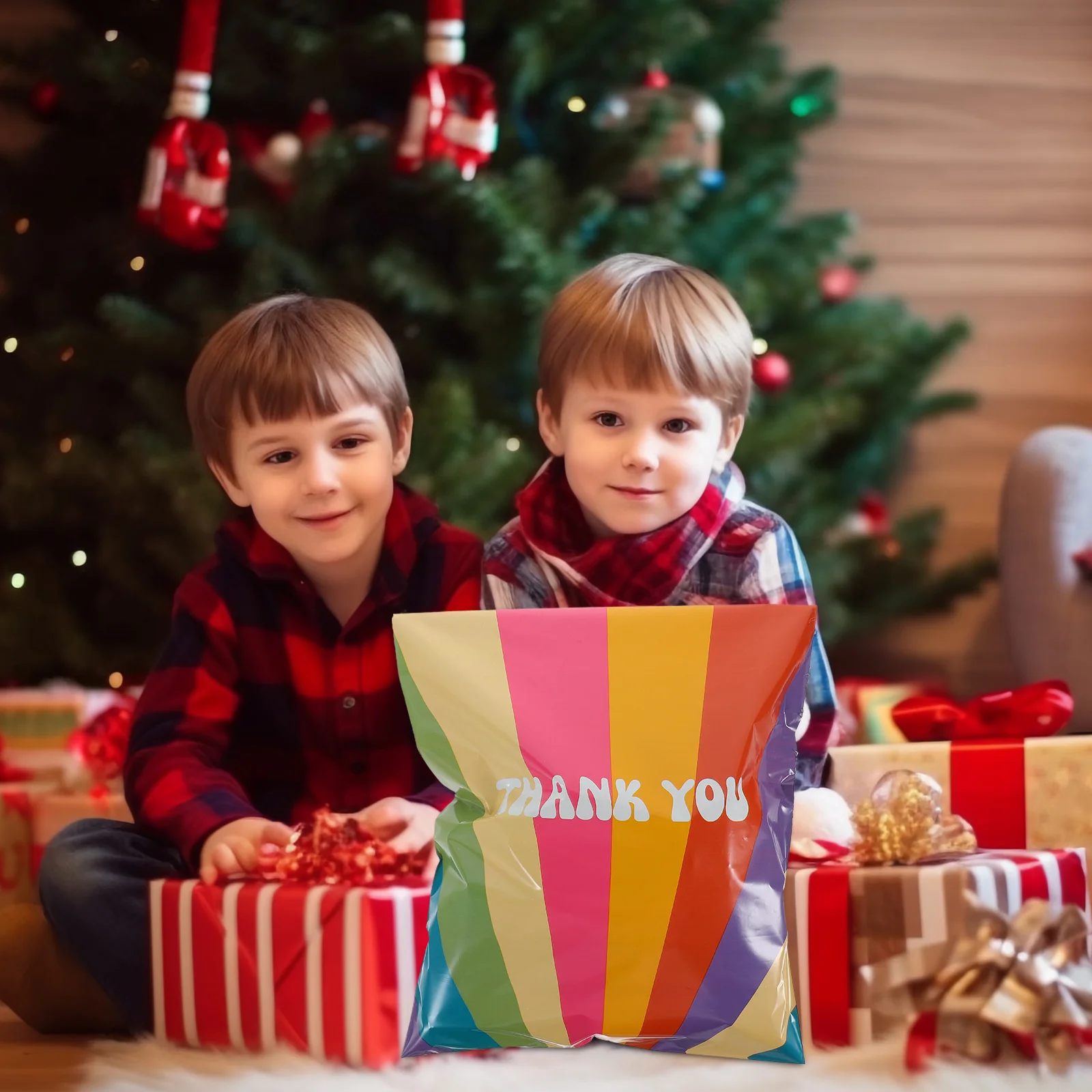 100 قطعة من مظاريف الارسال المقاومة للماء، أكياس شحن سميكة، أكياس تغليف مقاومة للتسرب لقطر الملابس #3