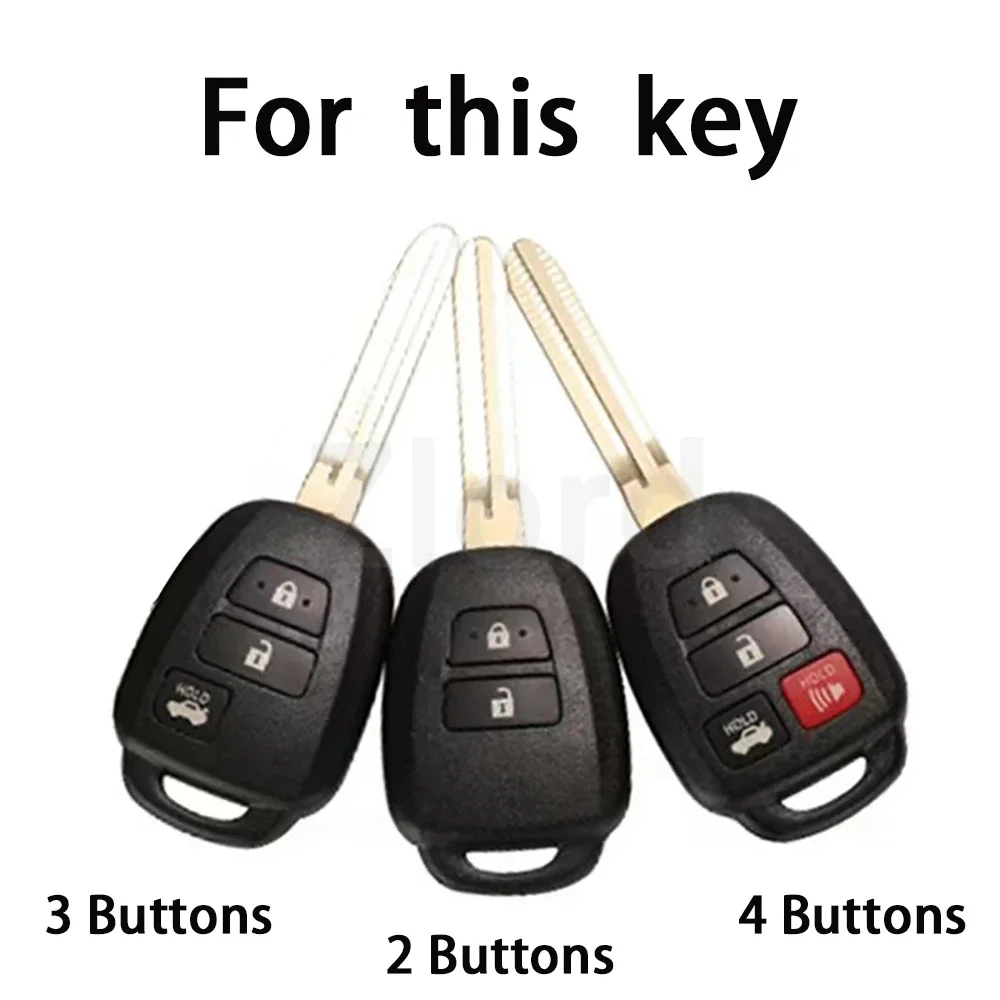 2/3/4 Buttons TPU key case Suitable for Toyota Phnom Penh car keycase, Corolla, Camry, RAV4, Dazzling, Ruizhi