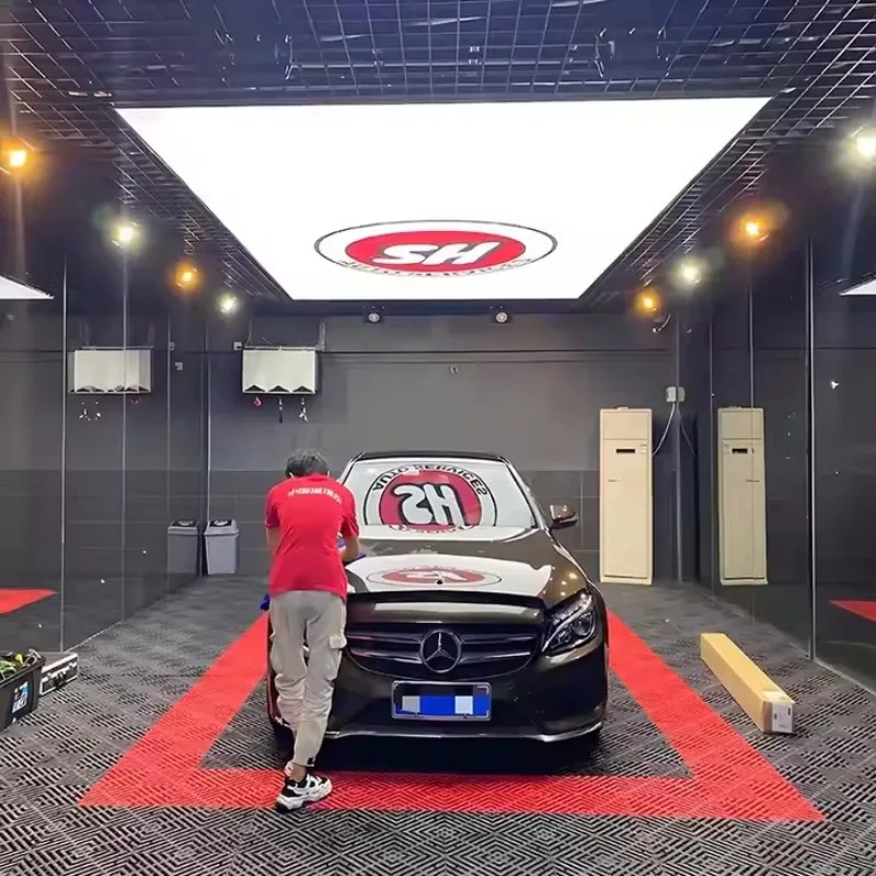 

Car workshop workstation ceiling lighting advertising light box interior logo photography custom hanging light box