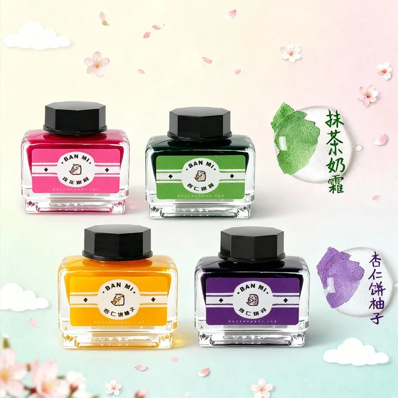 

12 Macaron Colors Waterproof Fountain Pen Ink 15ml for Dip Pens Student Art Coloring Stationery Office School Supplies