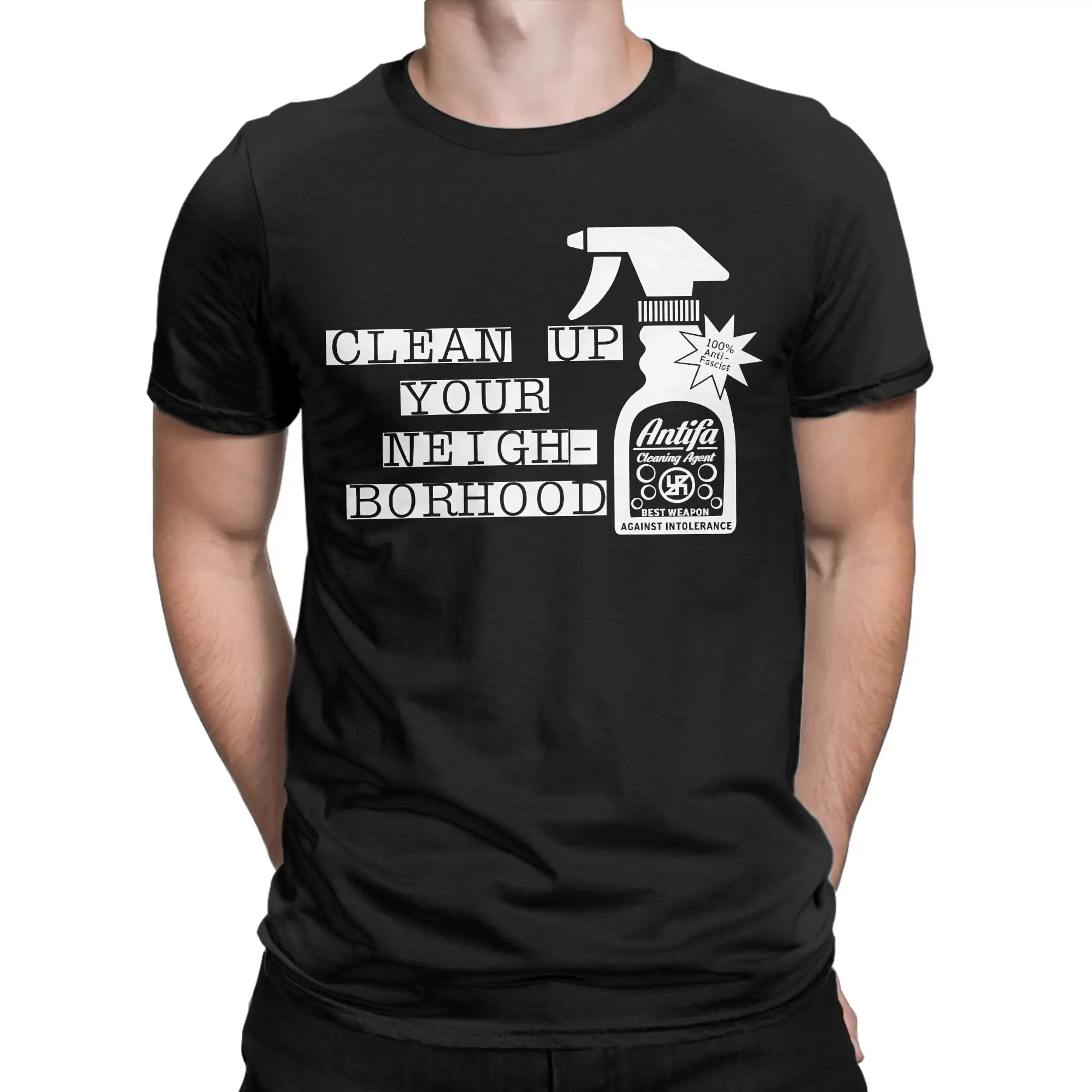 Fun Antifa Black Block T Shirt Men's  Funny T-Shirts Summer Comfortable Harajuku Tees Hot Sale Plus Size Tops