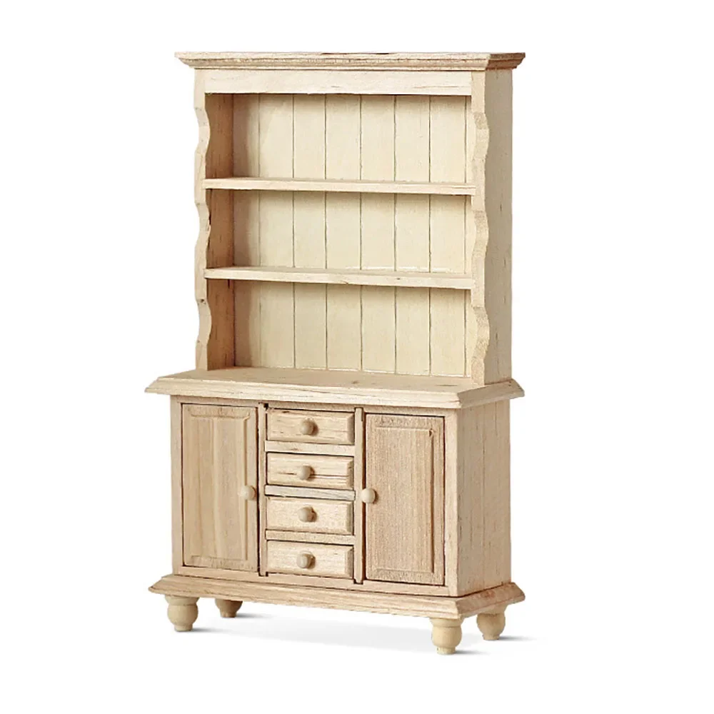 1/12 ドールハウスミニチュアキャビネットミニ食器棚本棚家具のおもちゃドールハウスアクセサリー装飾 ob11 bjd