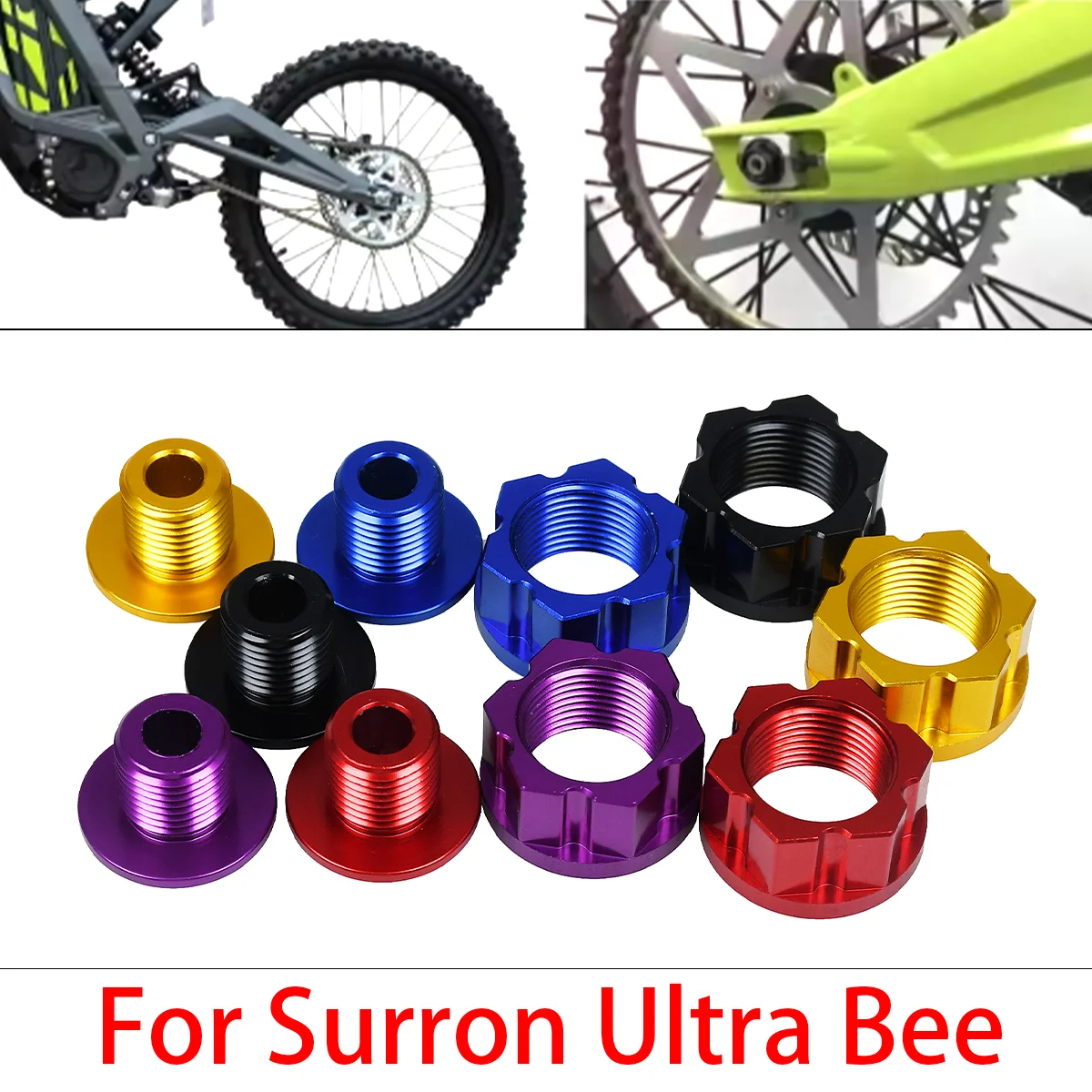 

HighQualityRearWheelAxleNutScrewAEF3 Rear Fork Bolt Nut For Sur Ron Ultra Bee Electric Dirt Bike Off-road Motorcycle Accessories
