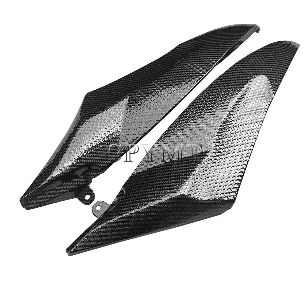 

Motorcycle Fuel Tank Side Covers Panel Fairing Trim Cowl Carbon Fiber Pattern/Unpainted Black fit For Yamaha YZF R6 2006 2007