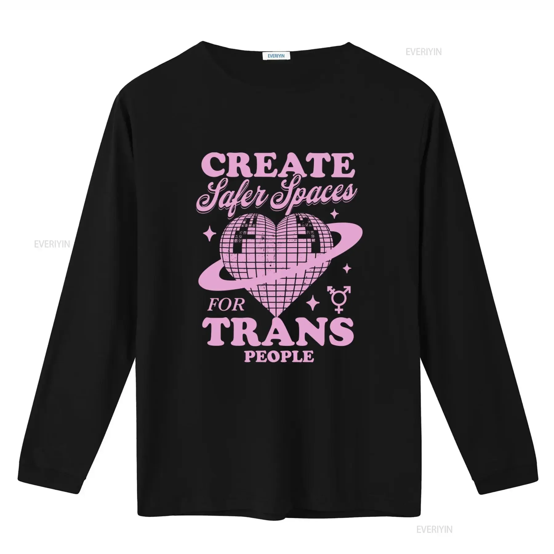 Retro Preppy Create Safer Spaces For Trans People LGBTQ Pride Transgender Ally Rights FTM MTF Transitioning Cisnt T Shirt