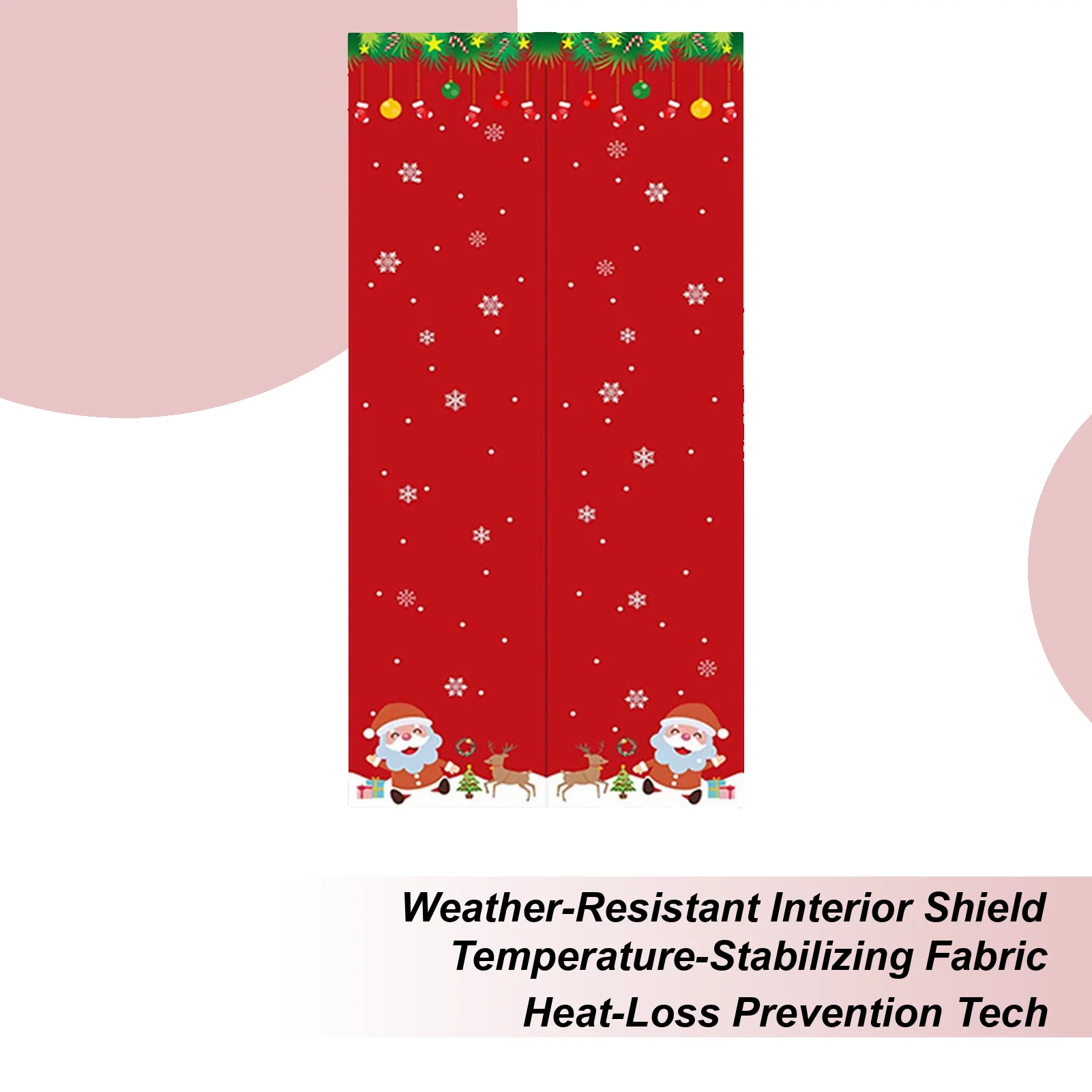 

Дверная изоляционная крышка, термобелье, рождественский декор, магнитные изолированные дверные экраны для холодной погоды, гостиная, детская комната, окно