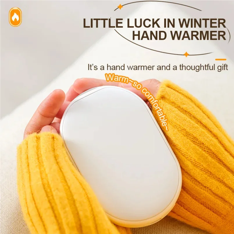 جهاز تدفئة محمول USB صغير قابل لإعادة الشحن، جهاز تدفئة محمول إبداعي سريع التسخين، نوع الشحن، بنك الطاقة للطقس البارد