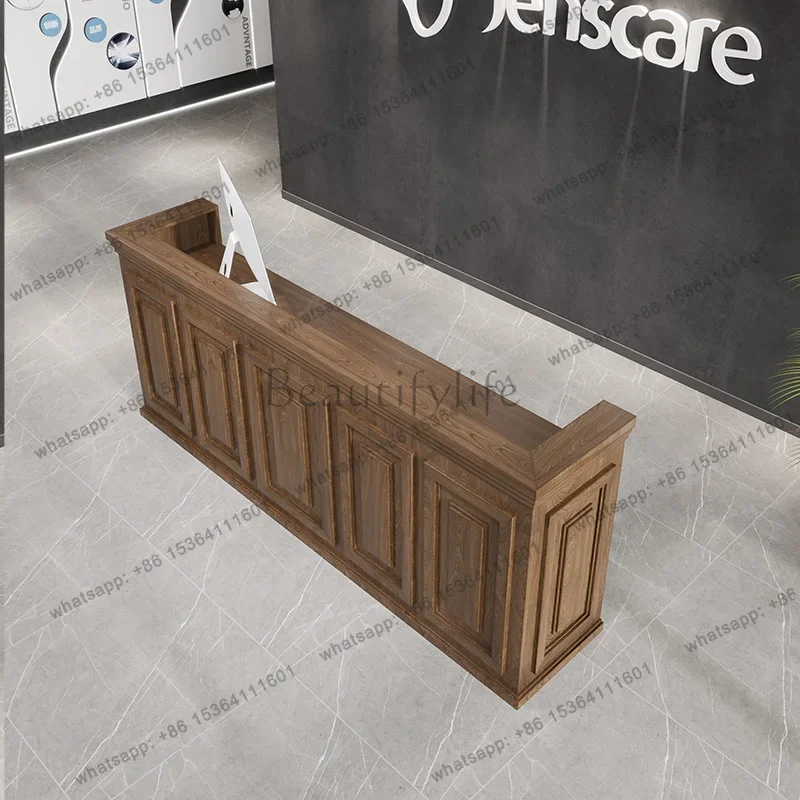 

yj19 Modern Shop Reception Desks Company Organizers Design Long Display Reception Desks Restaurant Mostrador Commercial Furnitur