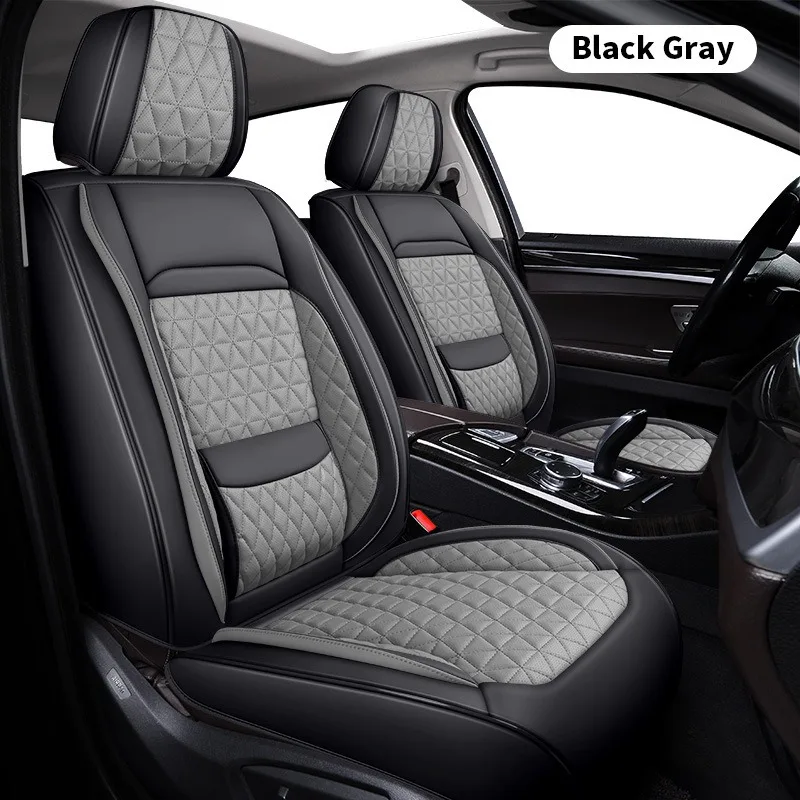 

Universal Car Seat Covers Nappa Leather Seat Covers with for For 90% Sedan SUV Full Coverage Automotive Seats Protector 5 Seat