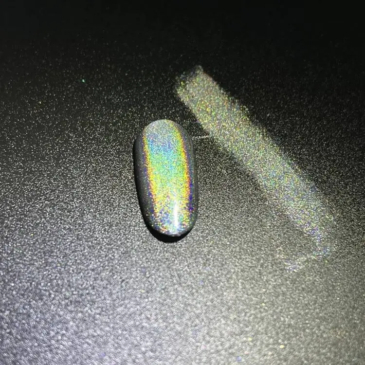 1g  Latest laser Holographic laser nail gel polish mirror Powder 9D Holo cat eye Magnetic laser pigment