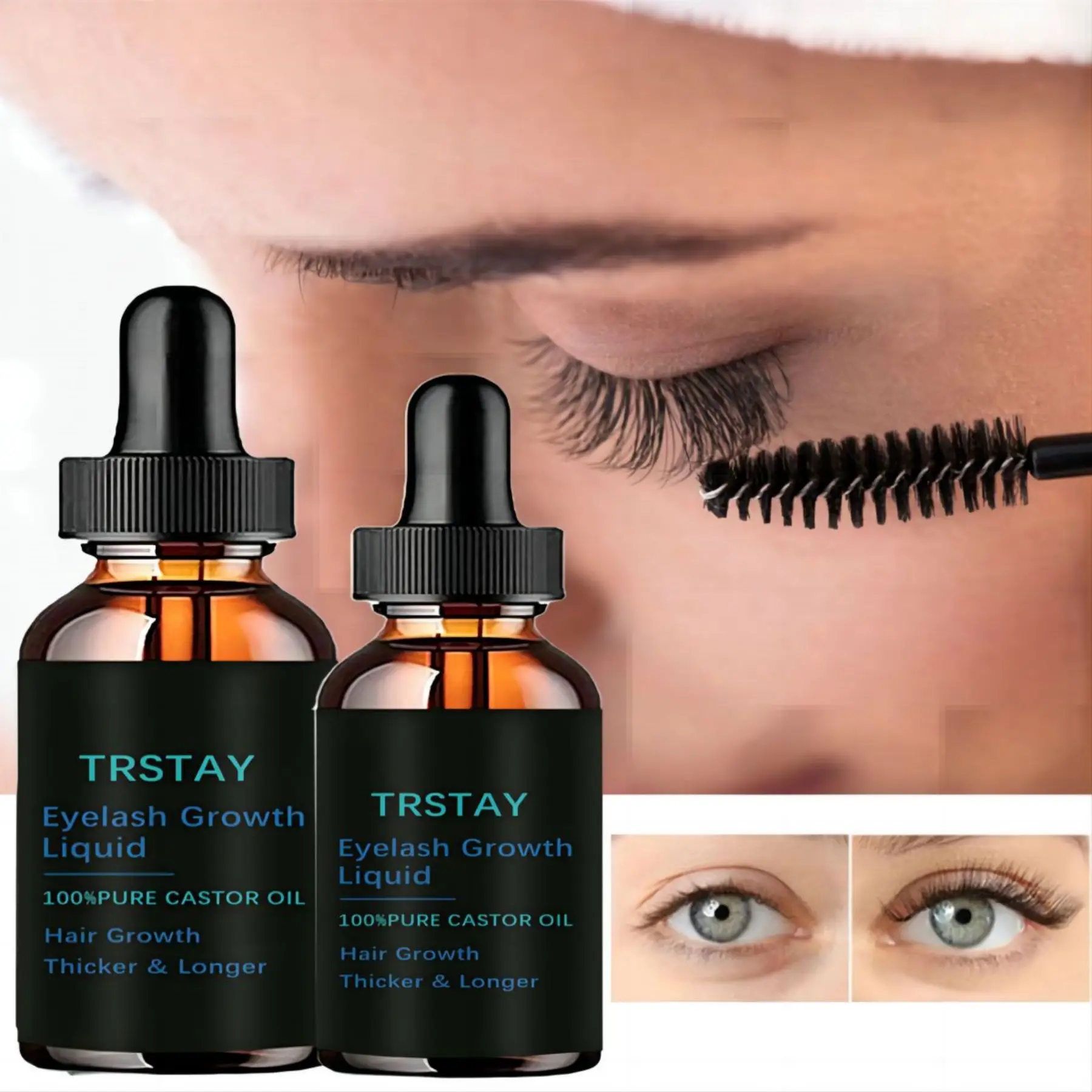 Natural Eyelash Growth Castor Oil Oil Eyelash Growth Lash Primer Multifunctional Lash Brow Hair Boost Castor Oil For Hair Growth