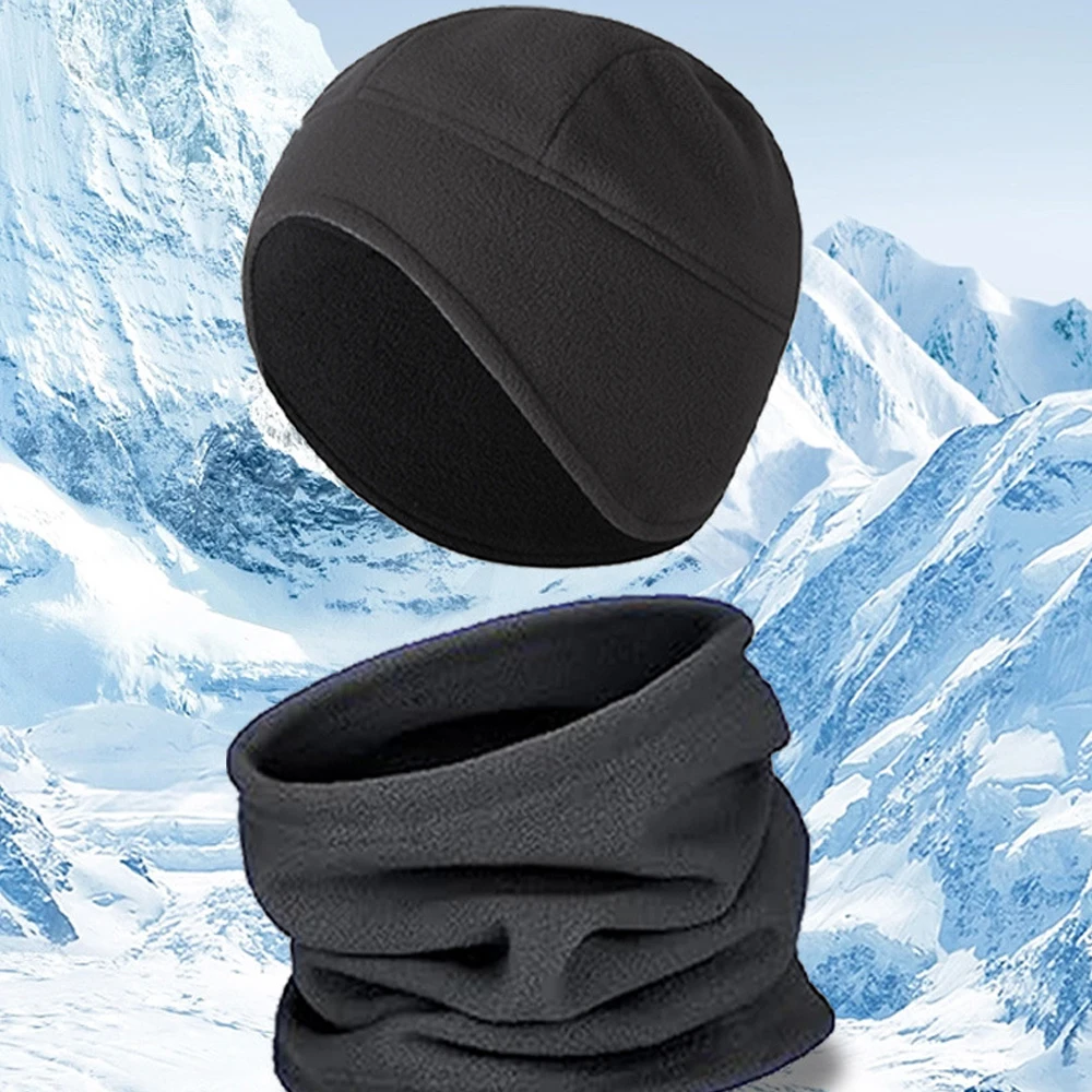 طقم قبعة صغيرة ووشاح شتوي ، غطاء جمجمة تزلج مقاوم للرياح ، مشد لتدفئة الرقبة ، وشاح الوجه #6