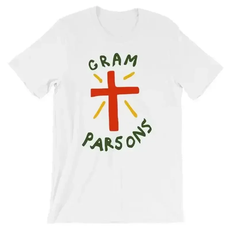 Gram Parsons from The Byrds white T-shirt short sleeve All sizes