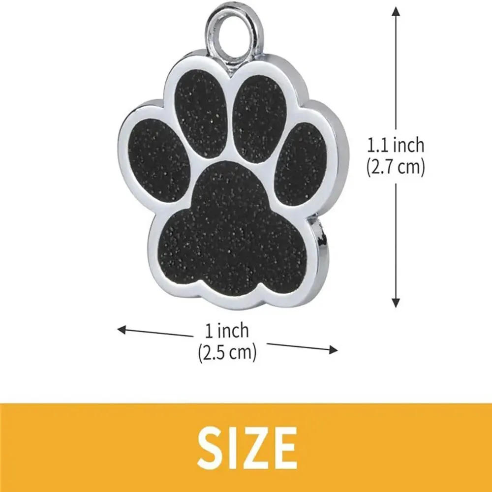 Wholesale 100Pcs Dog Tags Anti-Lost Cat Tags Pet Paw Glitter Pendant Ollar Accessories Dog Id Name Tag Personalized For Pet