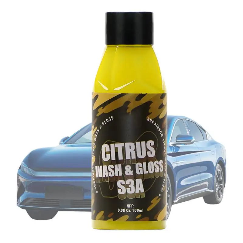 Citrus Car Wash Soap 100ml Cleaning Soap For Car Detailing Concentrated Foaming Car Glossing Wash Soap For Cars Trucks