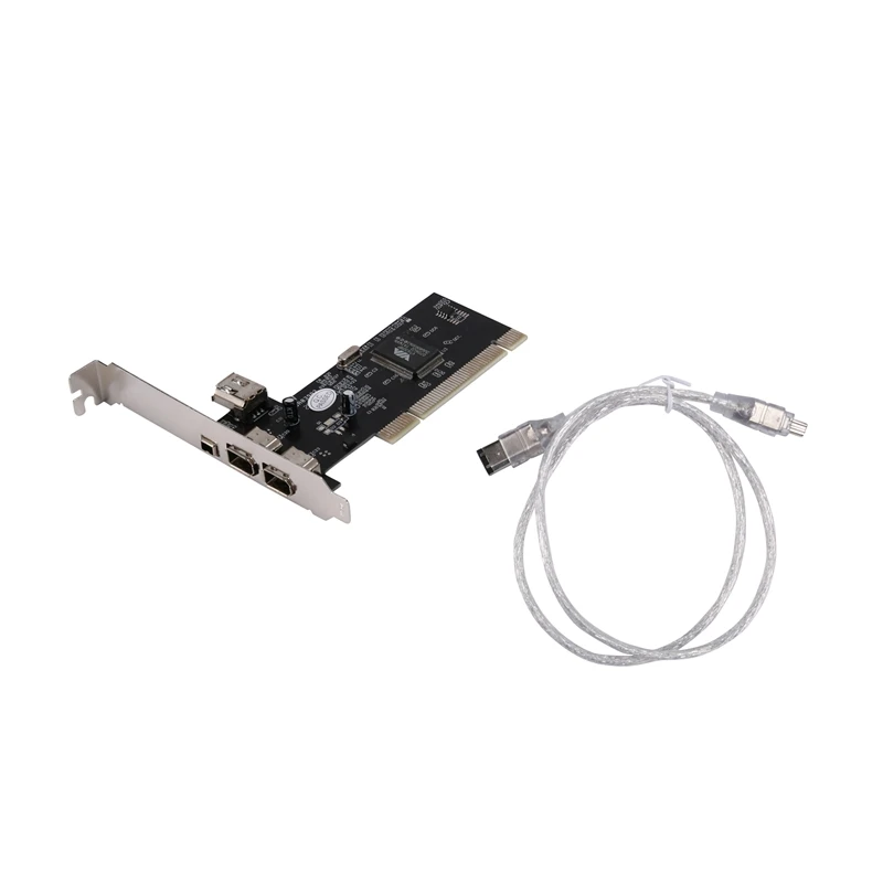 PCI To 1394A Card, PCI To IEEE 1394A 4-Port Firewire Card With 0.8M 6Pin To 4Pin 1394A Cable