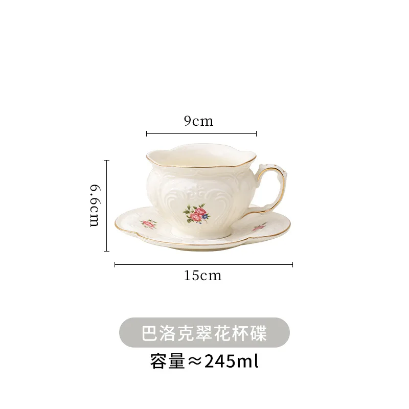European ceramic coffee cup set English afternoon flower tea home high-value coffee cup water cup kettle set