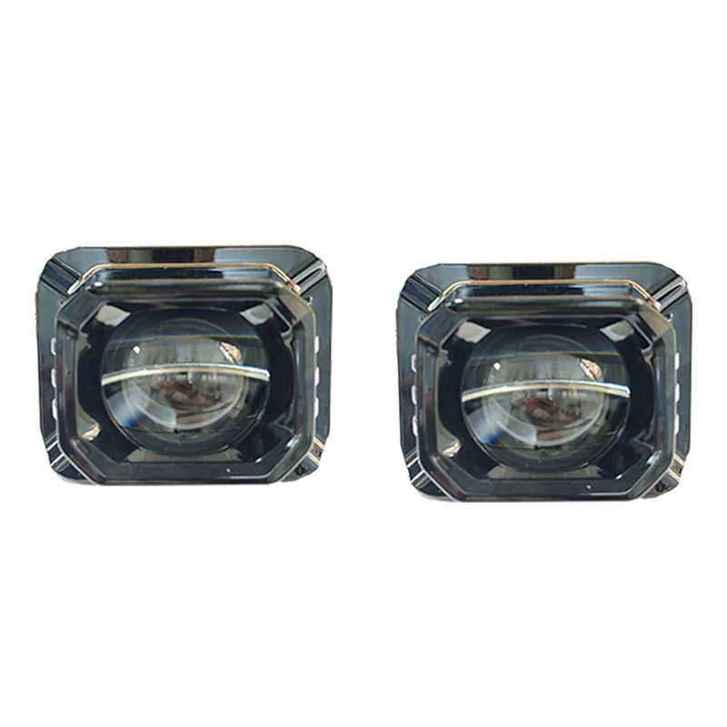 SANVI 2PCS Black 3.0 Inches Square Projector Lense Shroud Decorative Mask for Car Light Upgrade  Car Light Accessories view 6