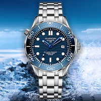 GUANQIN Men Mechanical Watch Japan NH35 Movement Sapphire Glass Ceramic Bezel 100M Waterproof Business Leisure Luxury Watches