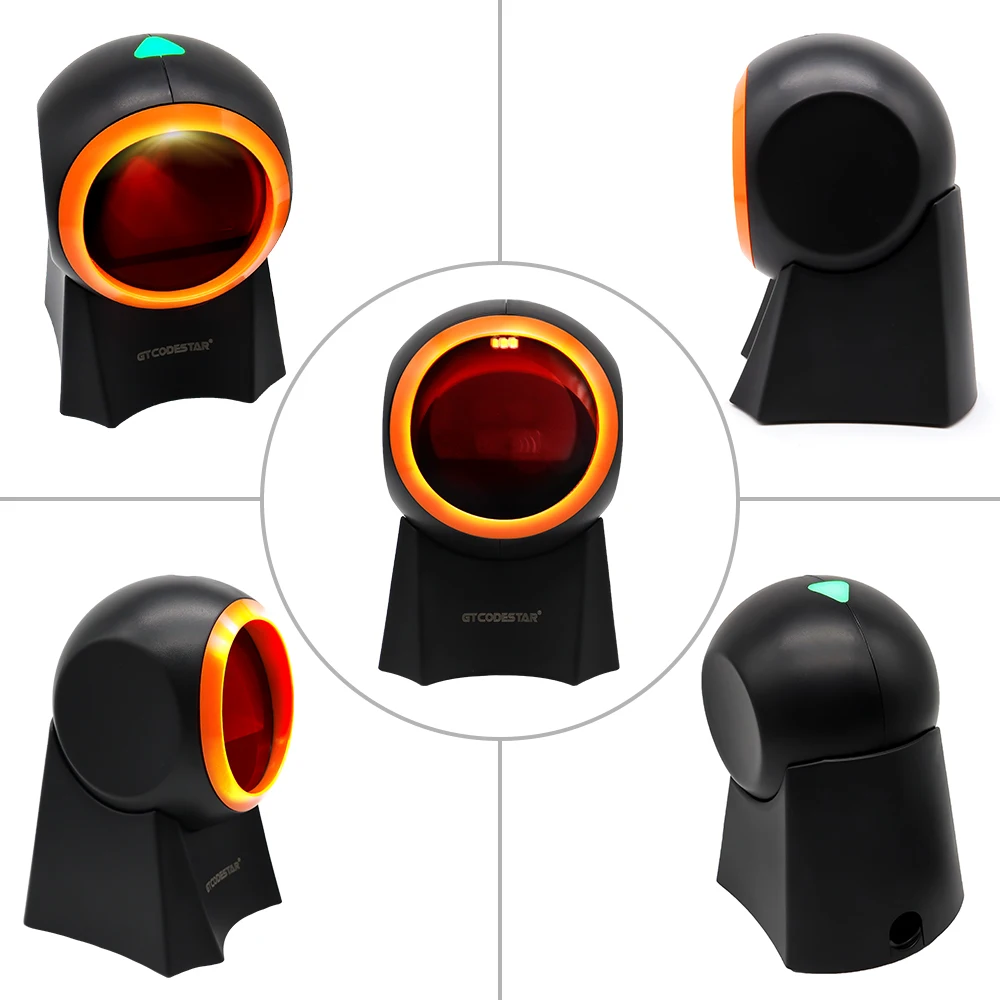 GTCODESTAR Scanner Usb Barcod Table Scanner 2d Wired Barcode Scanner 1d 2d Qr Desktop USB bar Code Reader for Supermarket