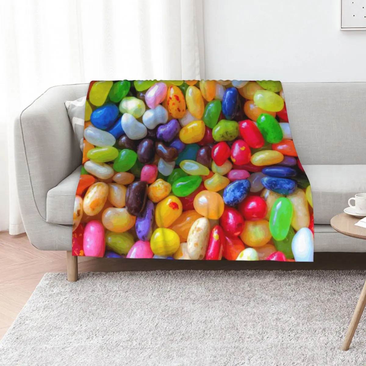 Jelly Beans Throw Blanket Thins Blankets For Sofas Decorative Sofas Designers Winter beds Flannel Fabric Blankets