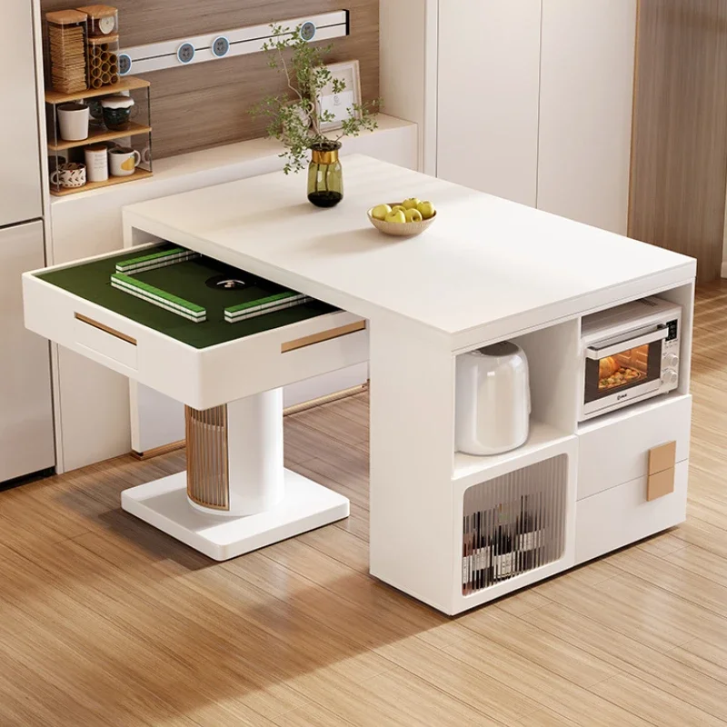 

Стол для маджонга, сервант, встроенная настенная каменная плита, обеденный стол двойного назначения, современное простое хранилище для дома