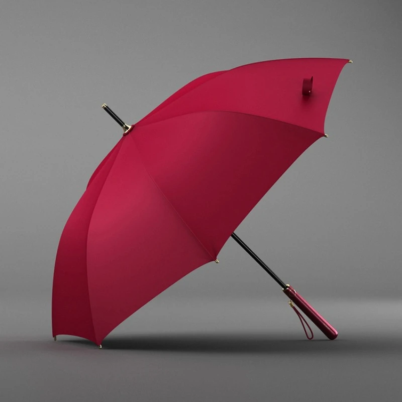 Auto Open Long Handle Umbrella Straight Ribs Black Coating UV Protective Sun Rain Dual Use Ladies Bridal Gift Umbrellas