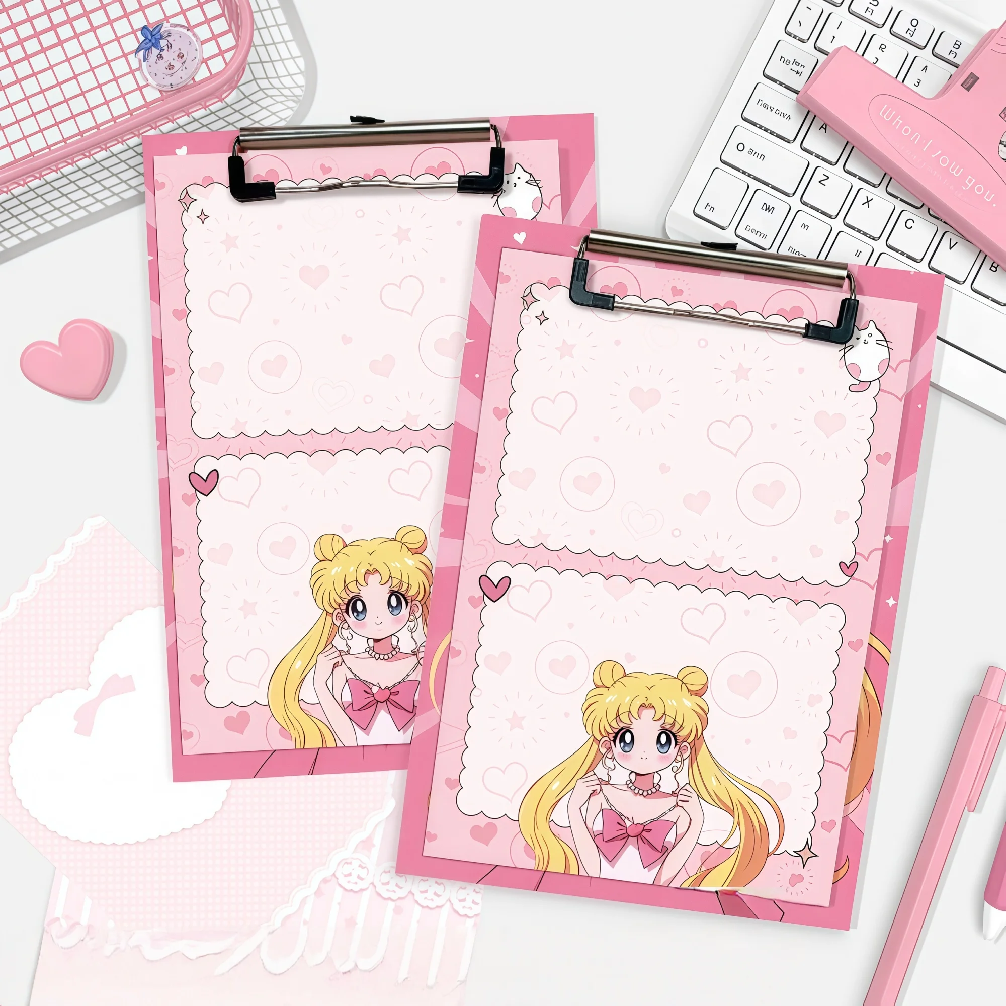 Sailor Moon Usagi Tsukino A5 Writing Pad Notebook Anime Blank Notes Student Memo Stationery Set