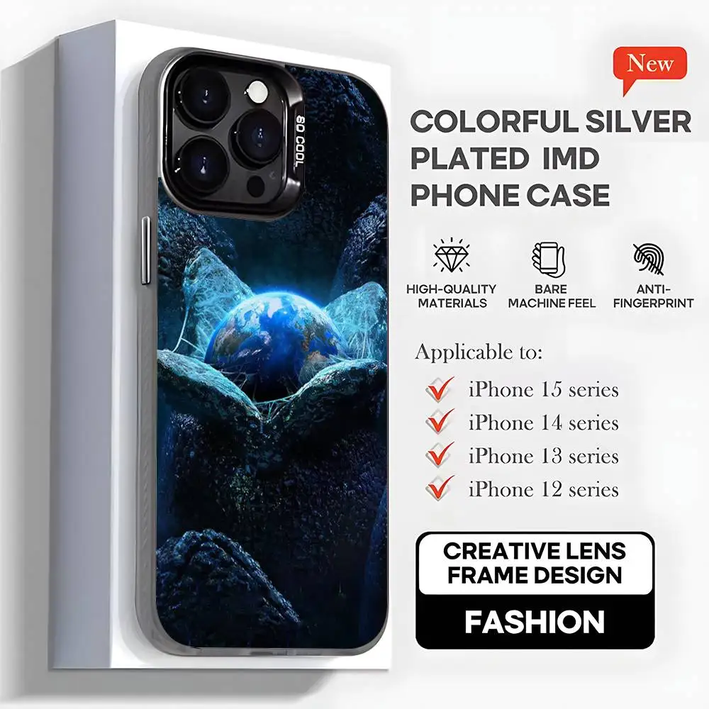 حافظة هاتف A-Alien E-Earth Xenomorph لهاتف iPhone17,16,15,14,13,12,11,Mini,Pro,MAX,plus,Black Matte غطاء مقاوم للصدمات