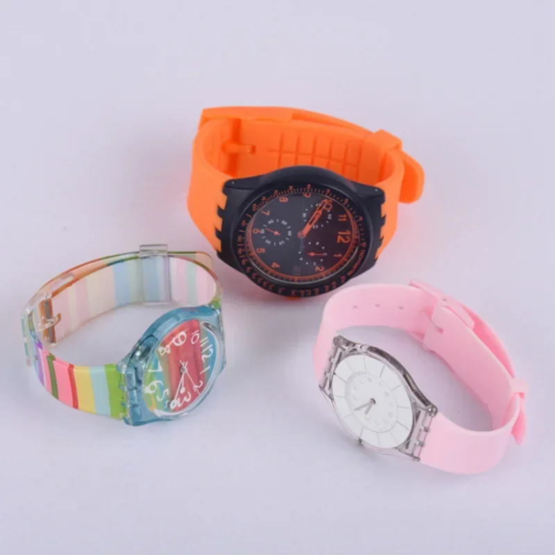 for Swatch 16mm 17mm 19mm 20mm Silicone Watch Band Colorful Rubber Strap Sports Replacement Wrist Bracelet Men Women Accessories