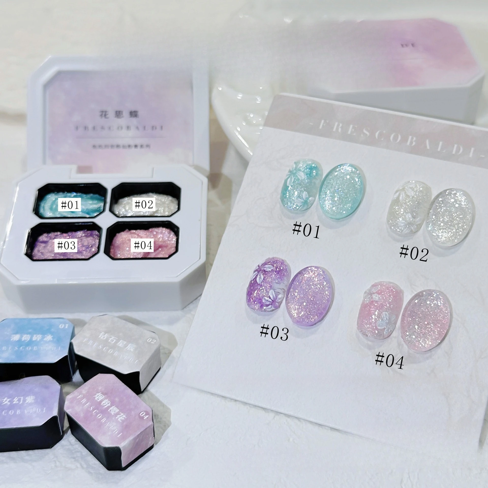 4Colors Summer Opal Fairy Powder Cream High Saturation Popular Semi-solid Nail Polish Gel Varnishes Nail Salon DIY For Manicure